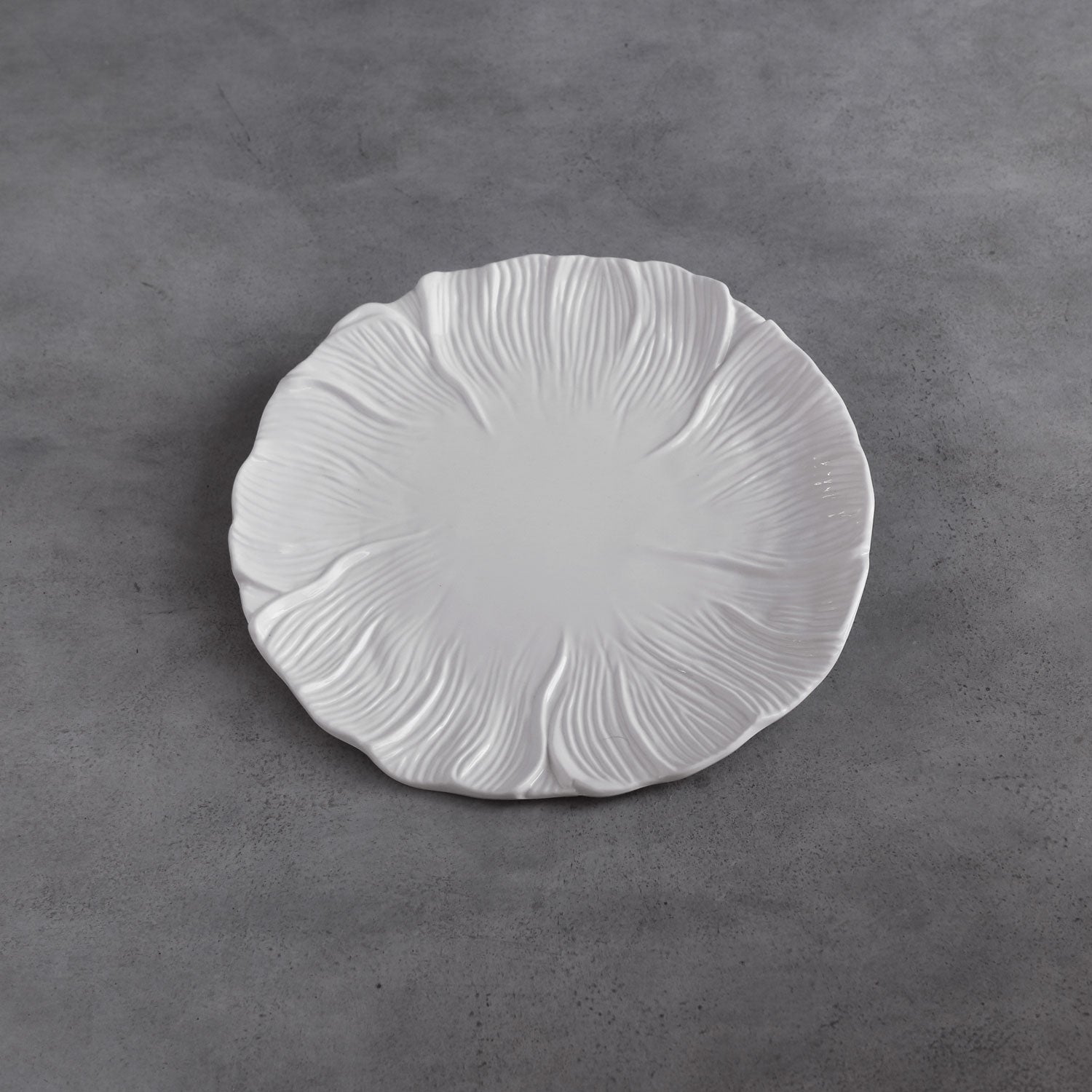 VIDA Lettuce 11" Dinner Plate Set of 4 (White)