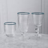 VIDA Acrylic Tumbler Set of 4 (Clear and Blue) SECONDS - NON REFUNDABLE