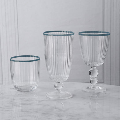 VIDA Acrylic Tumbler Set of 4 (Clear and Blue) SECONDS - NON REFUNDABLE