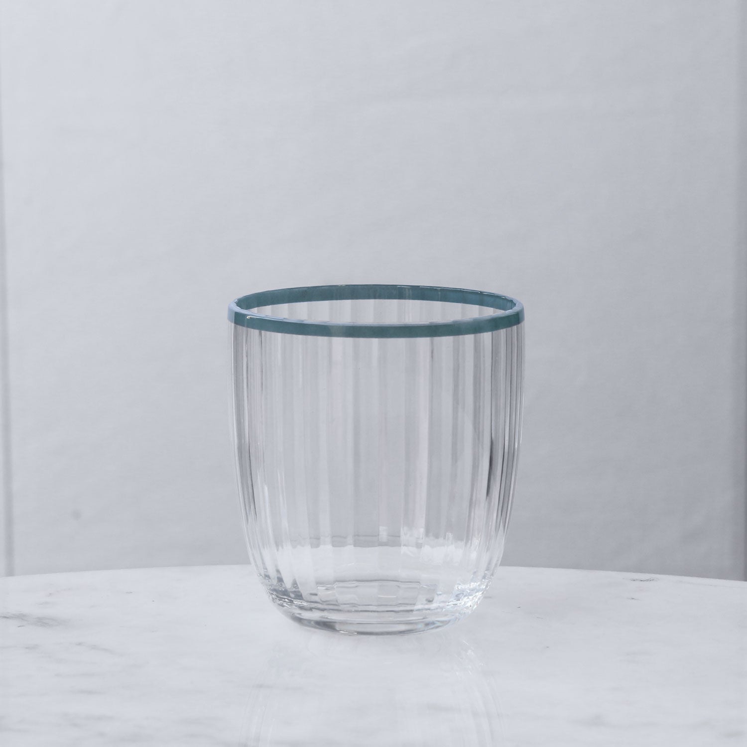 VIDA Acrylic Double Old Fashioned Set of 4 (Clear and Blue)
