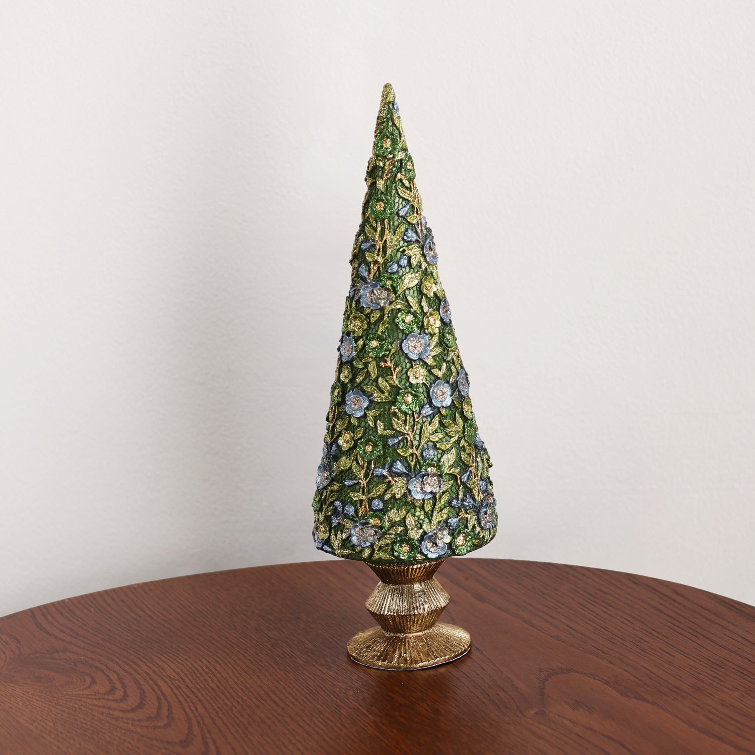 HOLIDAY Royal Forest Fleur 12.5&quot; Cone Tree (Multi)