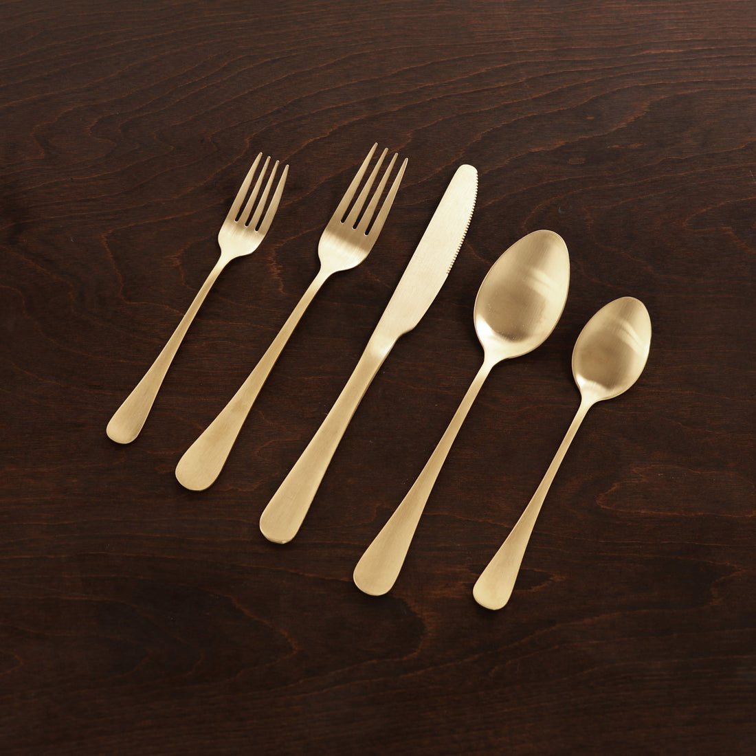 beatriz-ball-vida-droplet-stainless-flatware-set-of-5-full-brushed-champagne-gold-seconds-non-refundable