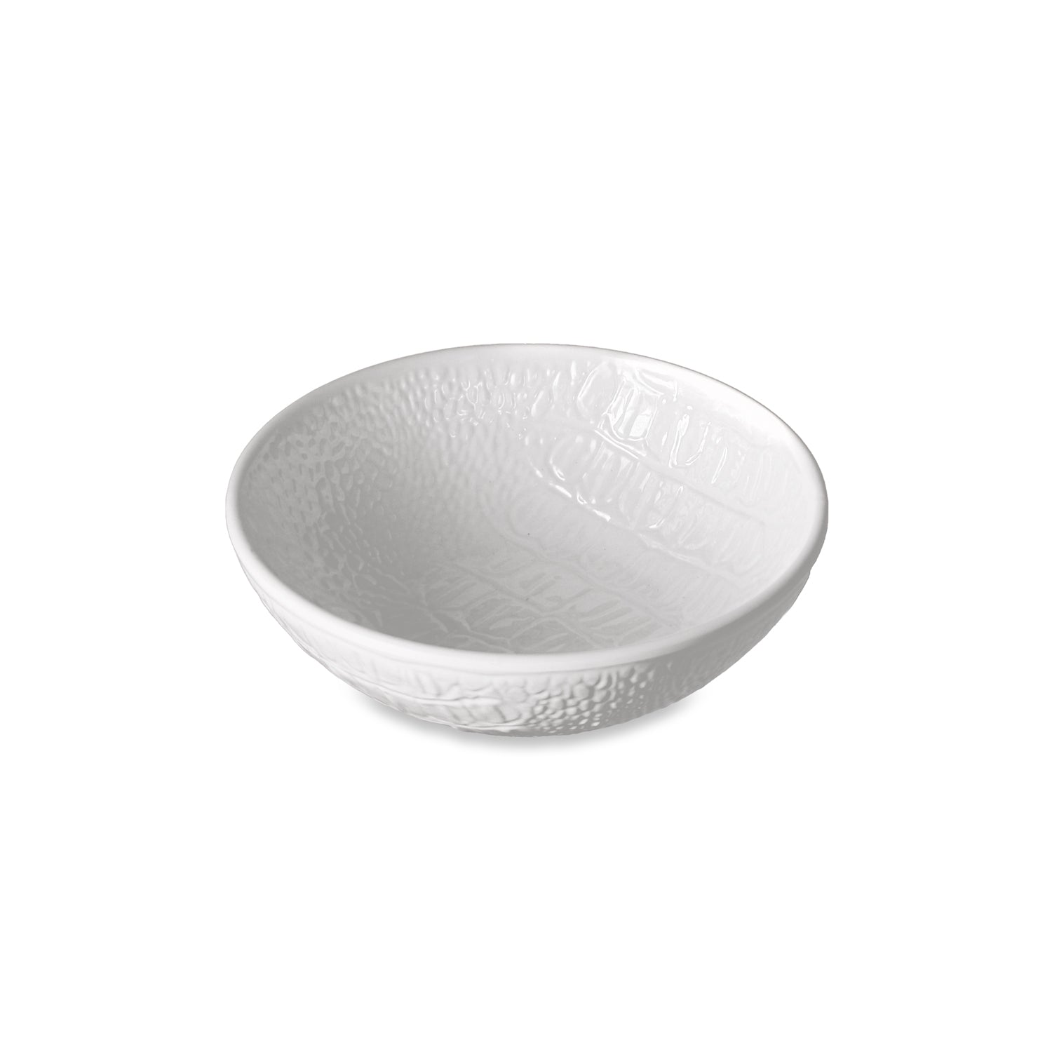 VIDA Croc Round Mini Bowl (White)