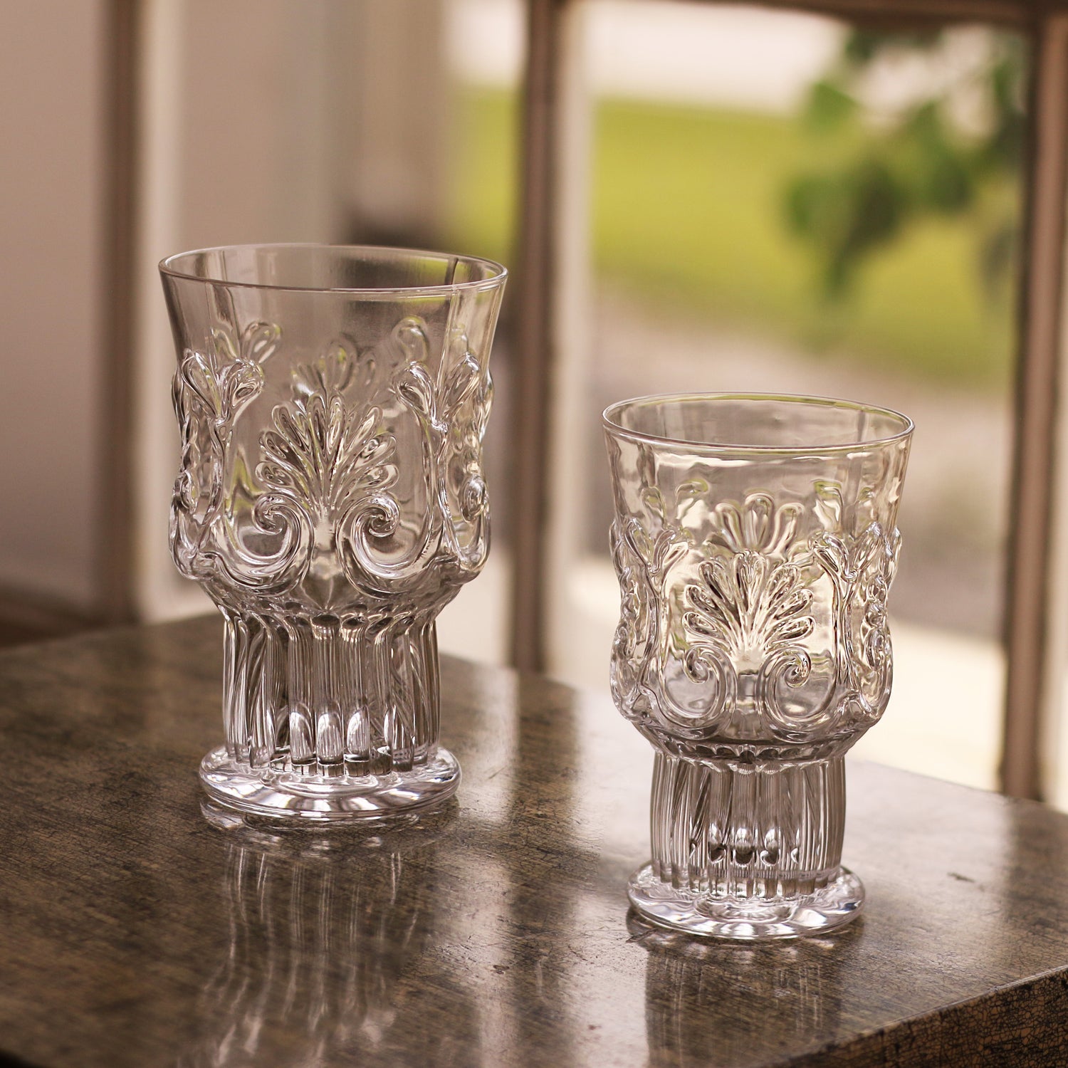 beatriz-ball-glass-baroque-12-oz-stemless-set-of-4-clear