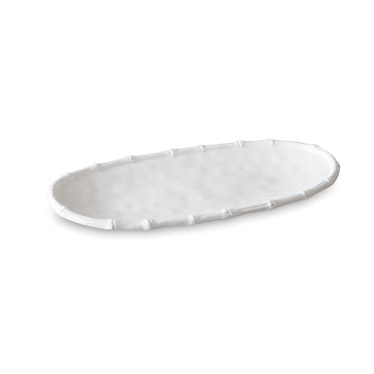 VIDA Bamboo Medium Oval Platter (White)