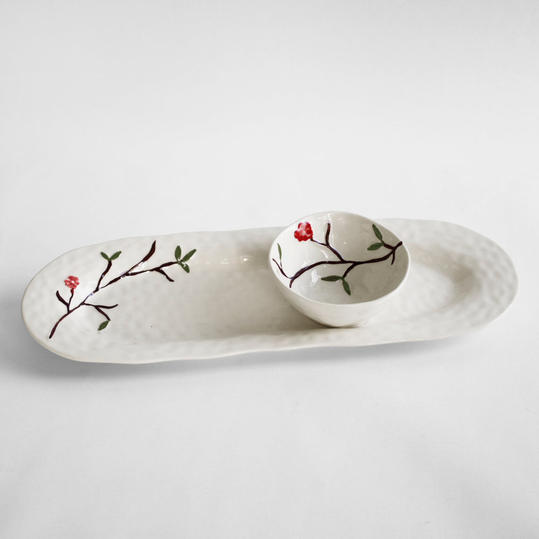 beatriz-ball-ceramic-bird-on-branch-medium-oval-platter-multi