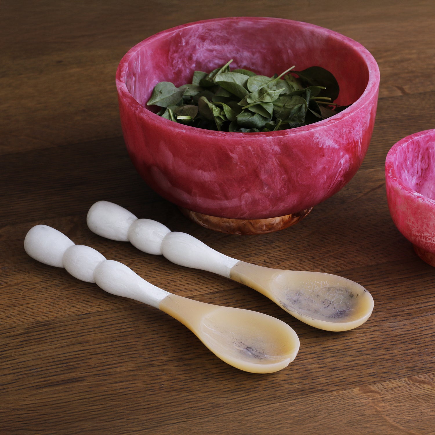 RESIN Rio Bubble Salad Servers (White)