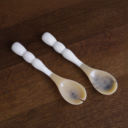 RESIN Rio Bubble Salad Servers (White)