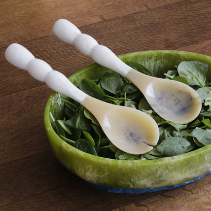 RESIN Rio Bubble Salad Servers (White)