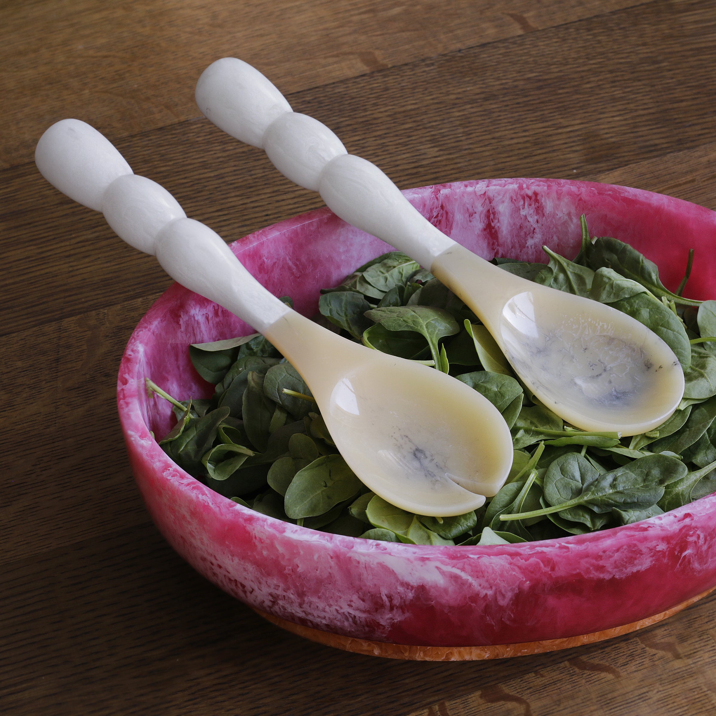 RESIN Rio Bubble Salad Servers (White)