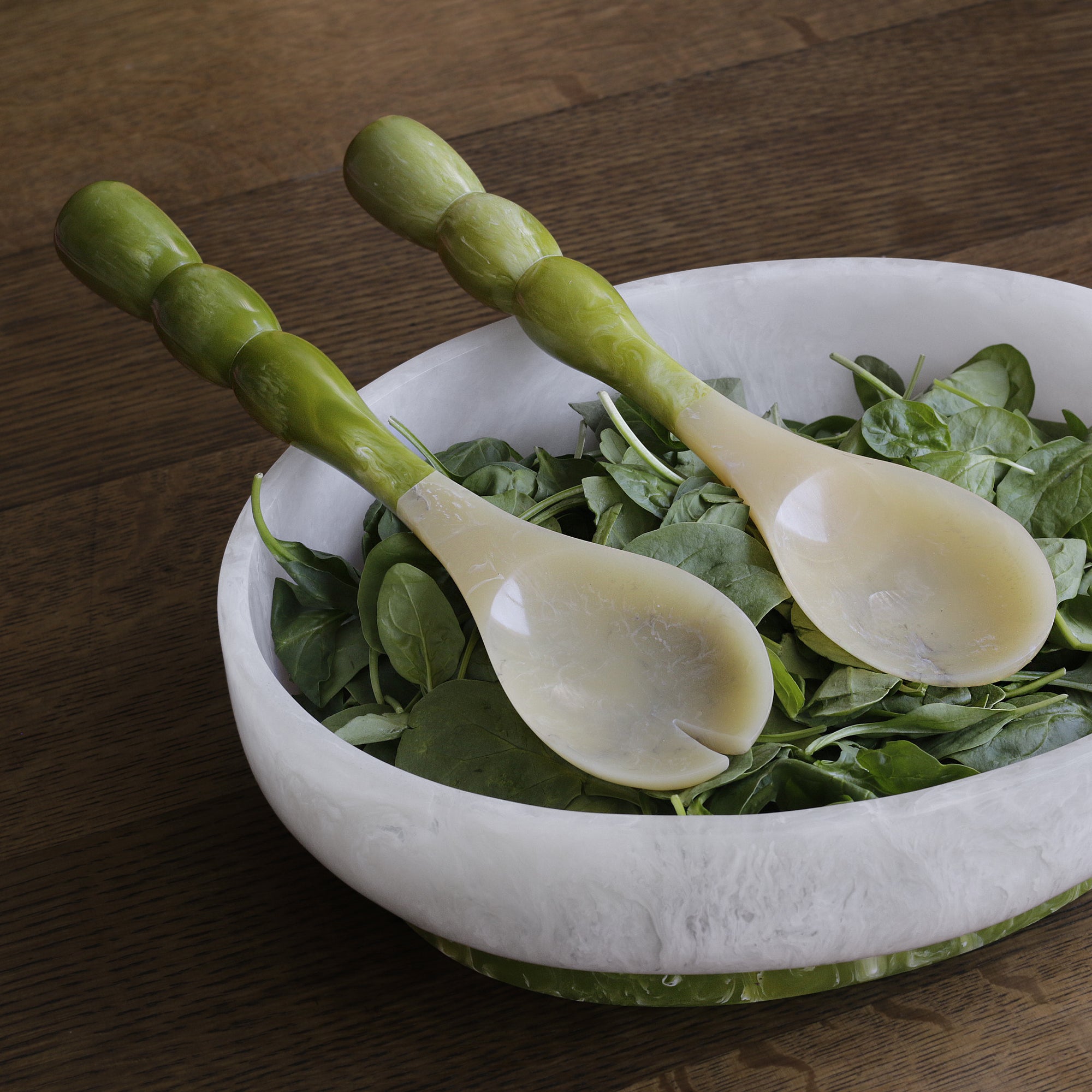 Vida Resin Rio Bubble Salad Servers, Pink