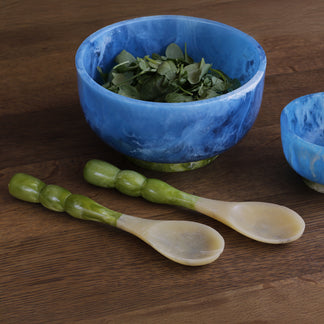 Resin Rio Bubble Salad Servers, White