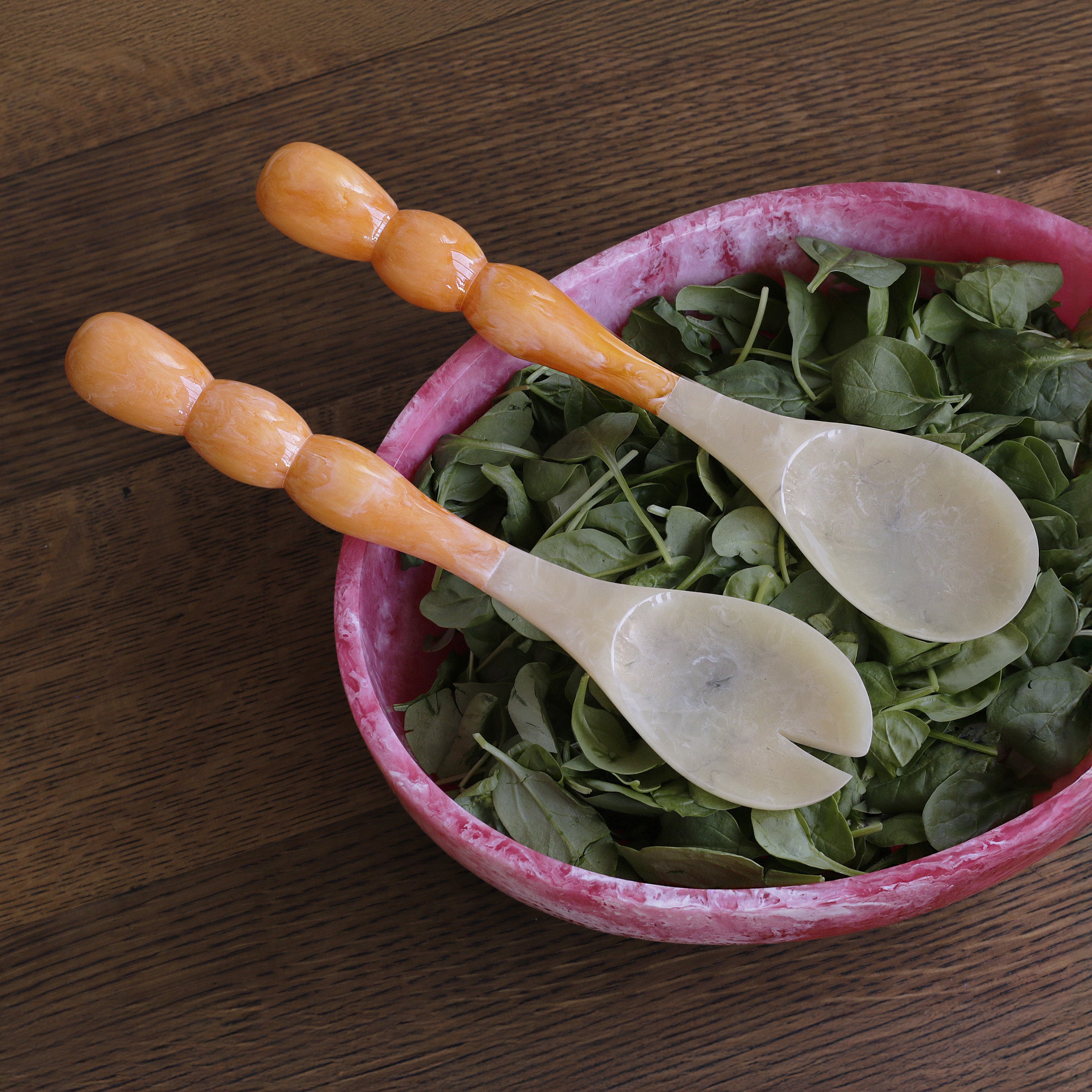 RESIN Rio Bubble Salad Servers (Blue)