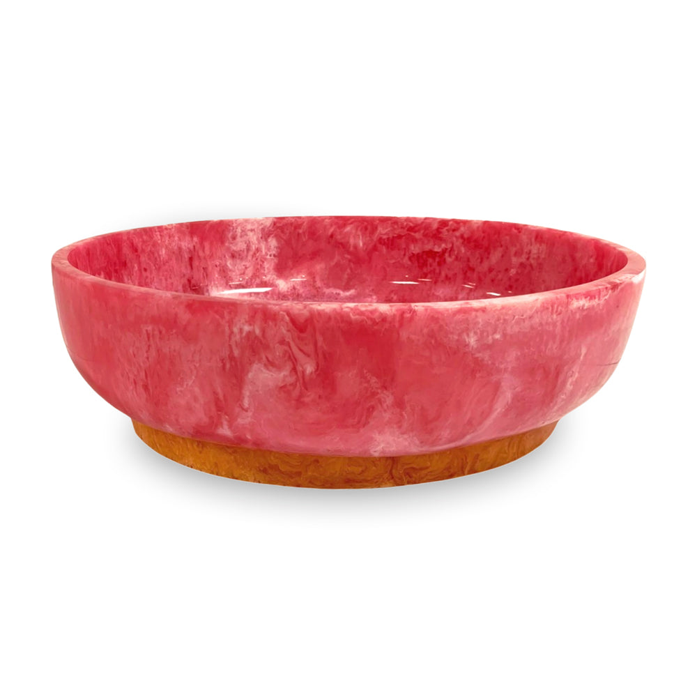 beatriz-ball-resin-rio-large-oval-bowl-with-base-pink-and-orange