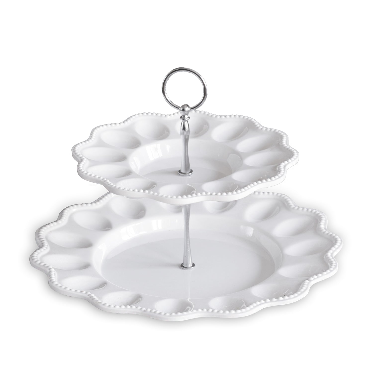 VIDA Alegria Two Tiered Egg Server White