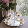 VIDA Alegria Two Tiered Egg Server White
