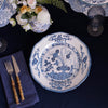 VIDA Faenza 11" Dinner Plate Set of 4 White and Blue