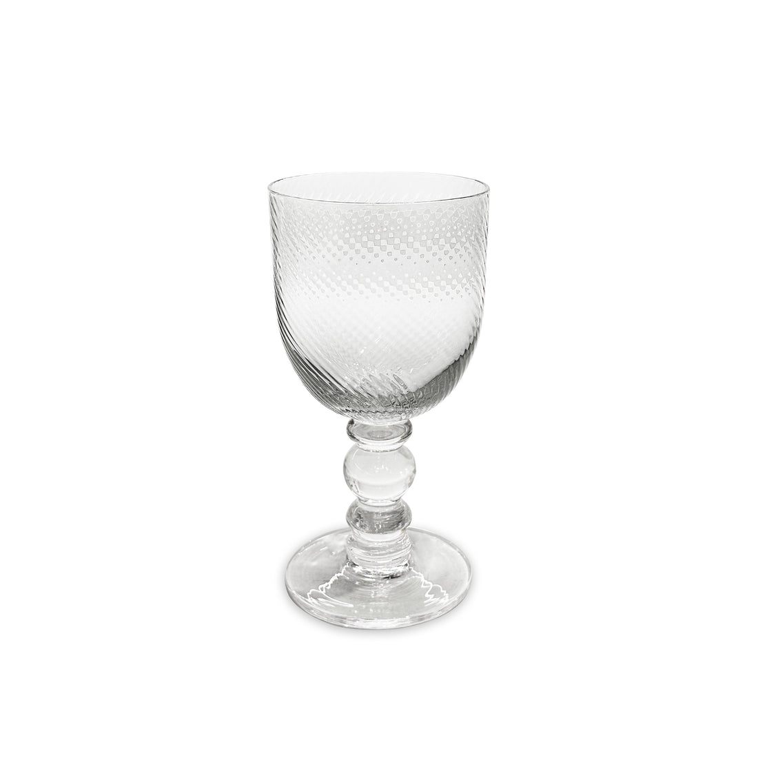 GLASS French Swirl Wine Set of 4 (Clear)