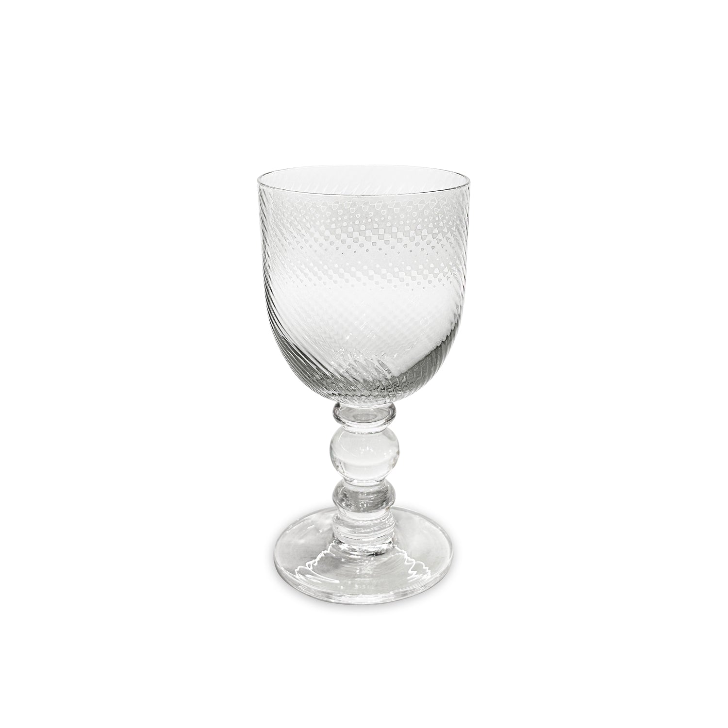 GLASS French Swirl Wine Set of 4 (Clear)
