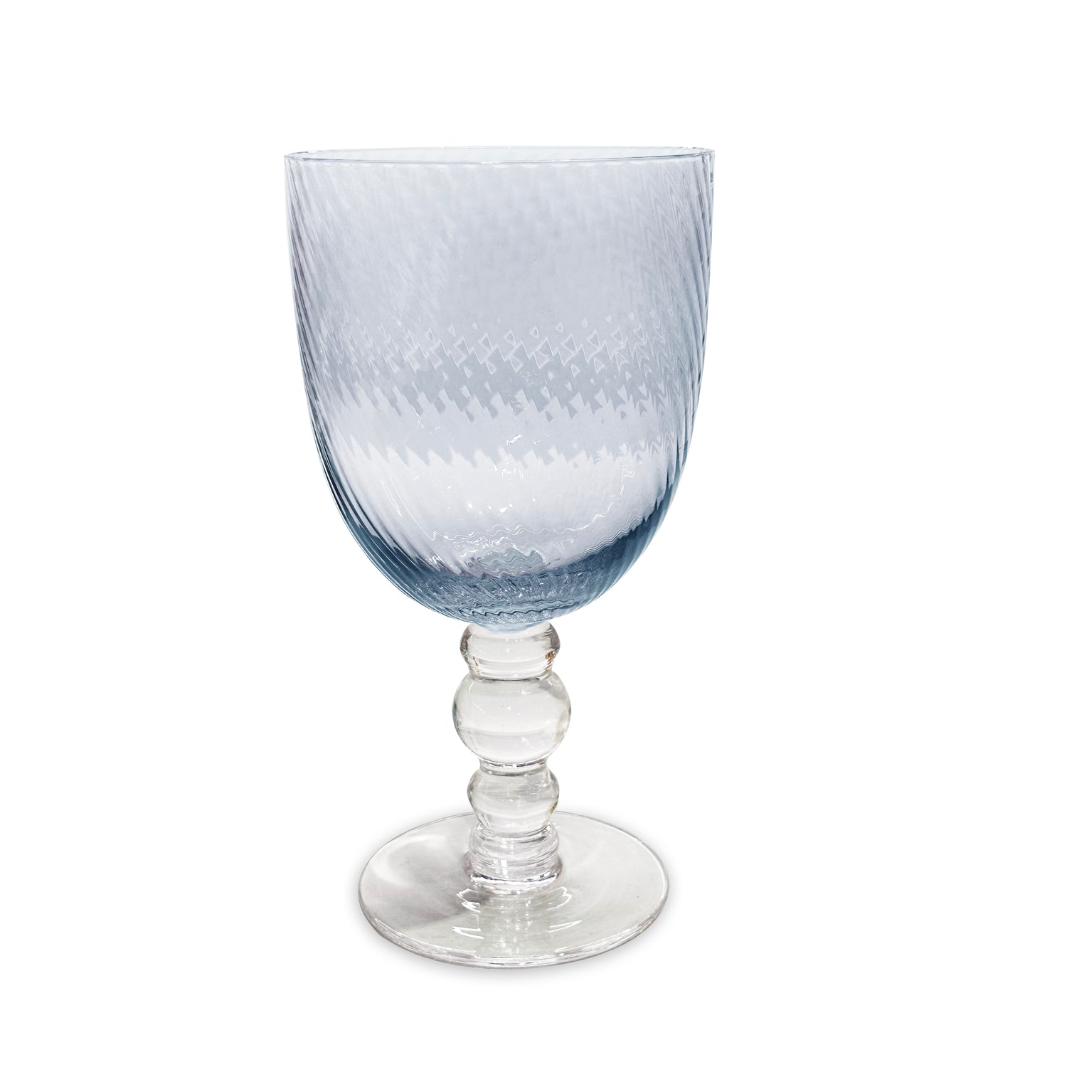 GLASS French Swirl All Purpose Set of 4 (Blue)