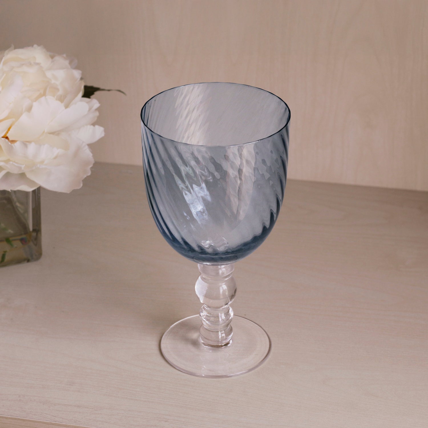 GLASS French Swirl All Purpose Set of 4 (Blue)