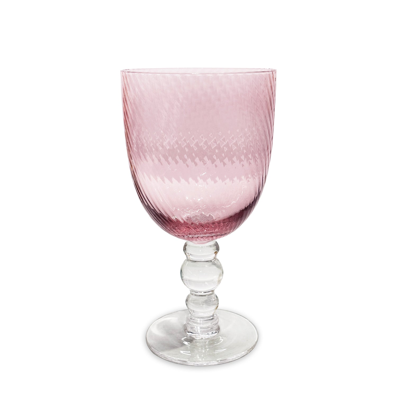 GLASS French Swirl All Purpose Set of 4 (Pink)