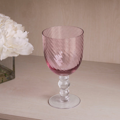 GLASS French Swirl All Purpose Set of 4 (Pink)