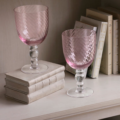 GLASS French Swirl All Purpose Set of 4 (Pink)