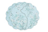 VIDA Chinoiserie Reversible  Round Placemats Set of 4 Light Teal & White