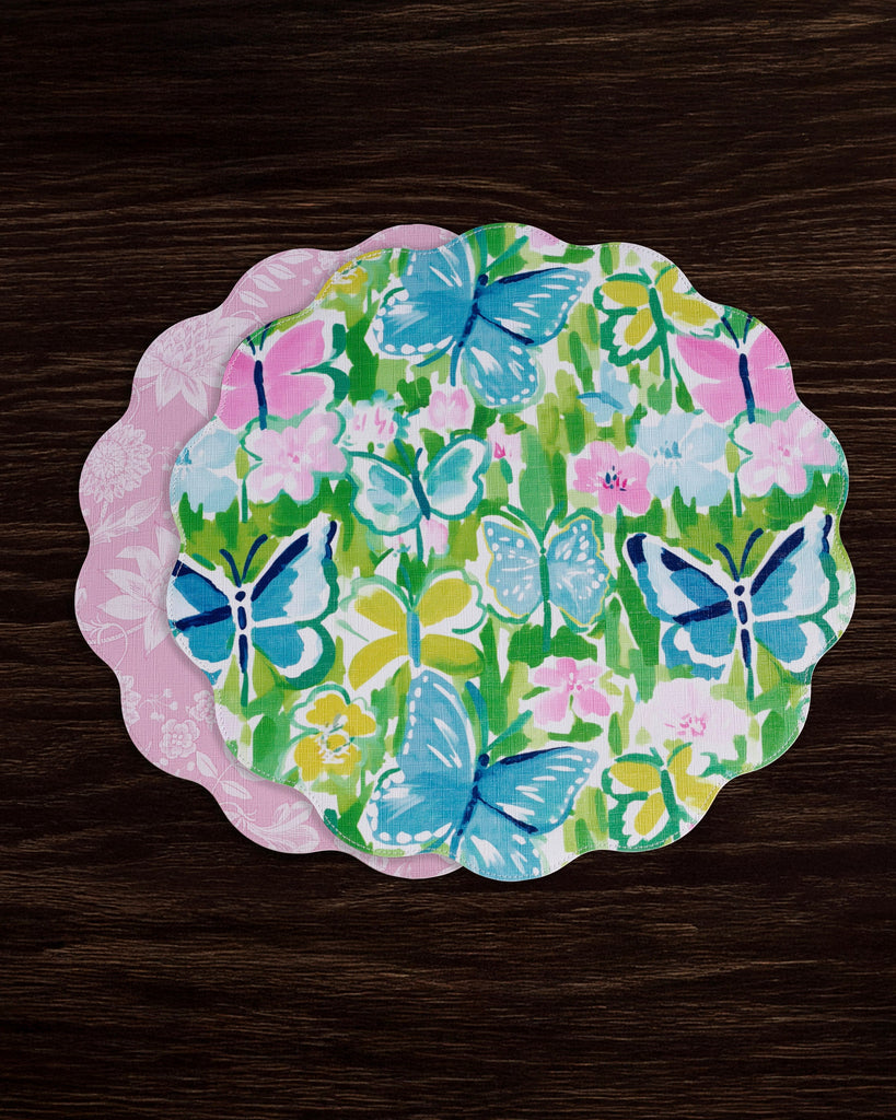 beatriz-ball-vida-butterfly-garden-flowers-reversible-round-placemats-set-of-4-pastel