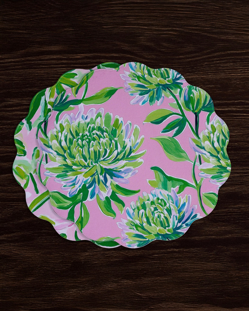 beatriz-ball-vida-hydrangeas-daisies-reversible-round-placemats-set-of-4-pink-green