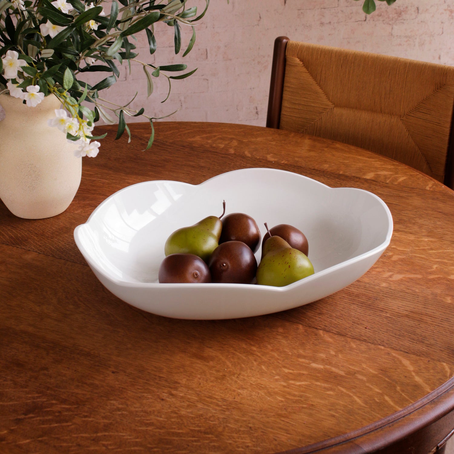 VIDA Amelia Extra Large Oval Bowl White