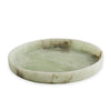 Green marble pattern resin tray on a white background