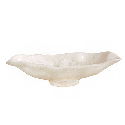 White resin bowl on a white background