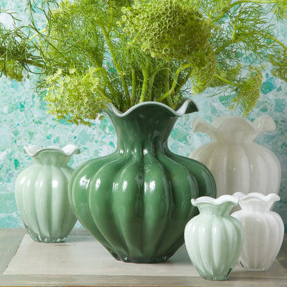GLASS Vento Large Vase Cream