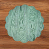 VIDA Fall Trees and Wood Grain Reversible Round Placemats Set of 4 Orange & Green