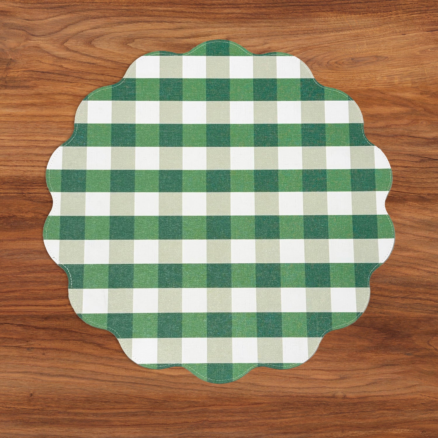 VIDA Cabana Reversible Round Placemats Set of 4 Pink &amp; Green