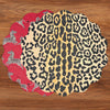 VIDA Cheetah and Zebra Reversible Round Placemats Set of 4 Red & Black