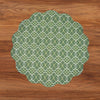 VIDA Cabbage Roses and Trellis Reversible Round Placemats Set of 4 Green & Red