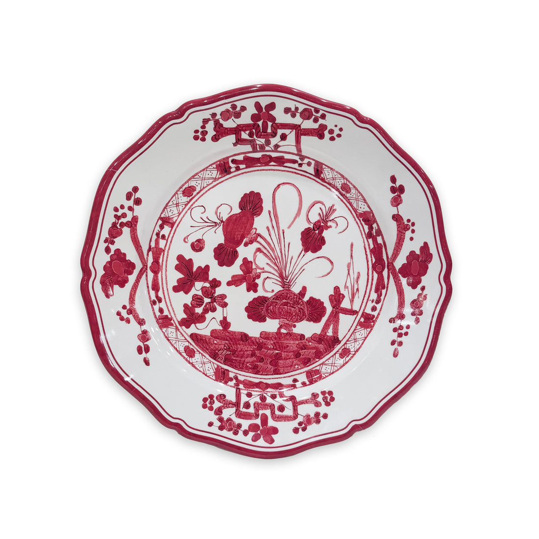 vida-faenza-9-salad-plate-set-of-4-white-and-red