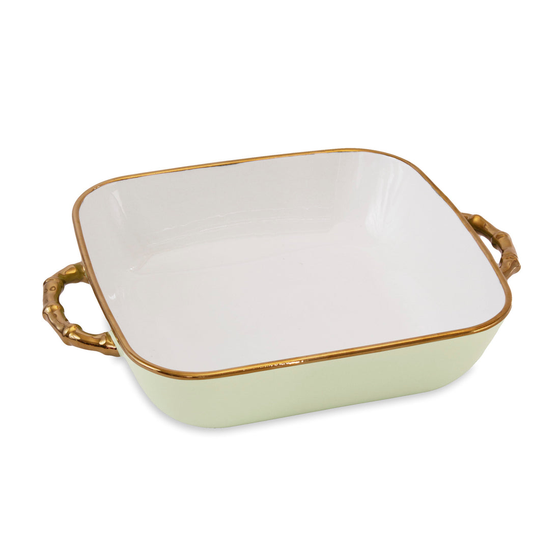 CERAMIC Bambu Square Casserole Pistachio &amp; White