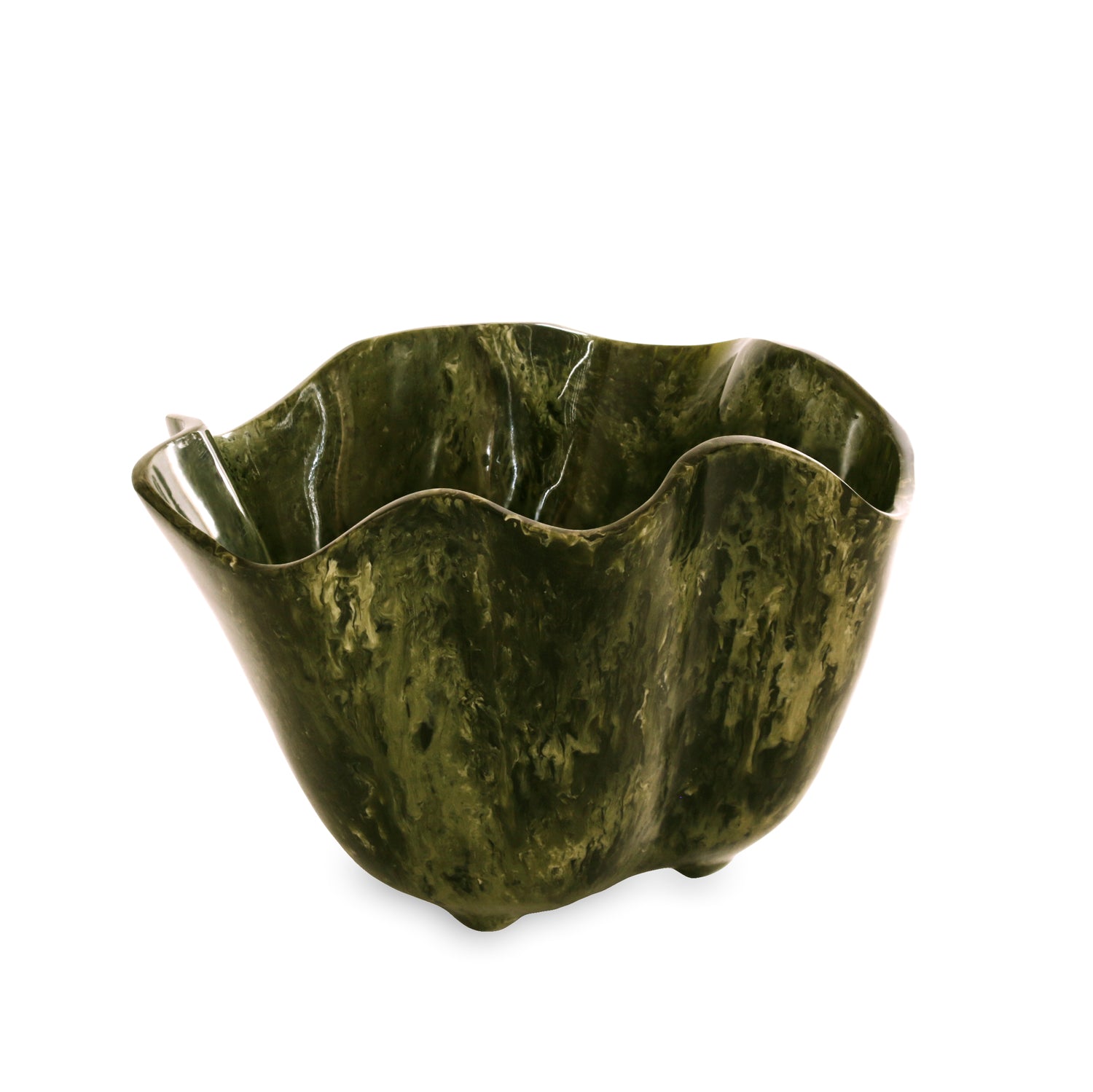 resin-malachite-ice-bucket-green