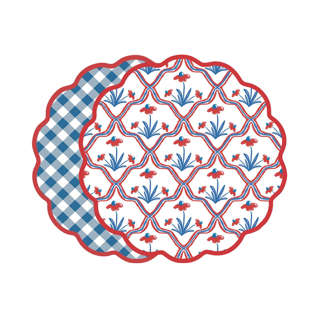 vida-americana-floral-and-gingham-reversible-placemats-set-of-4-red-and-blue