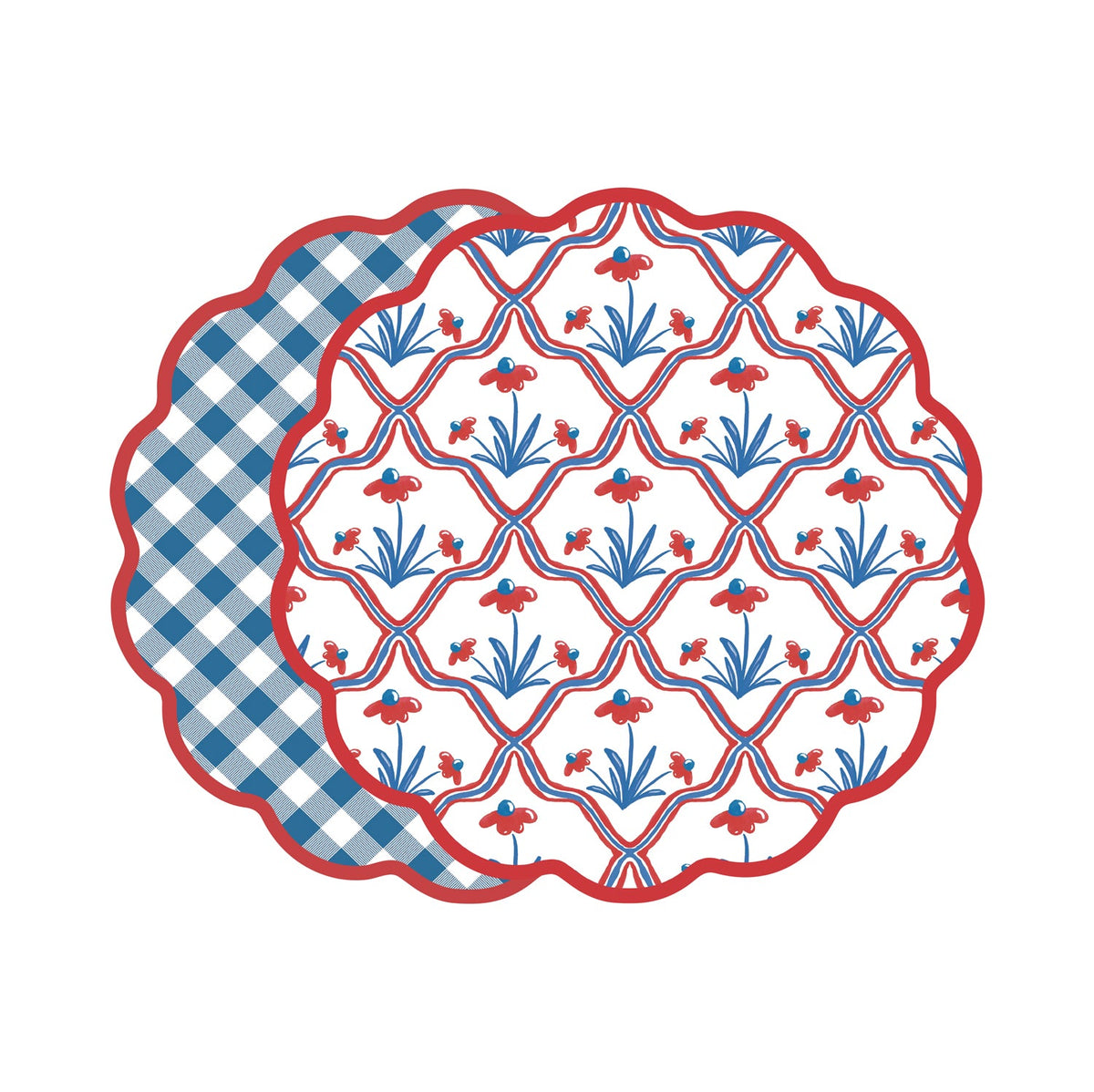 vida-americana-floral-and-gingham-reversible-placemats-set-of-4-red-and-blue