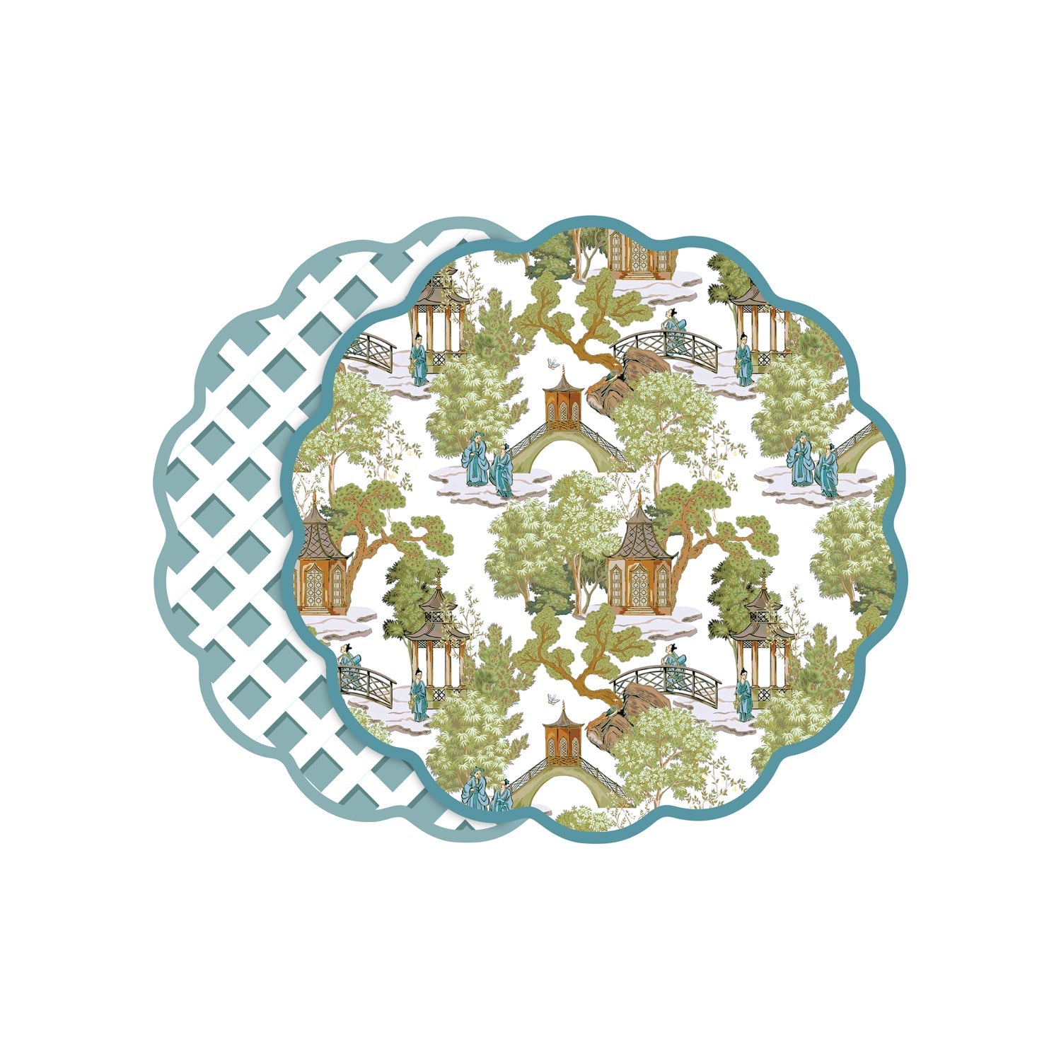 vida-pagoda-and-lattice-reversible-placemats-set-of-4-blue-and-green