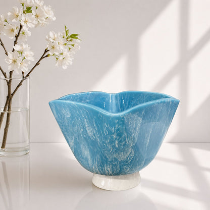 RESIN Rio Large Wine Bucket with Base (Turquoise and White)