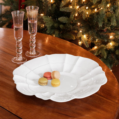 VIDA Tuscany Round Platter  (White)