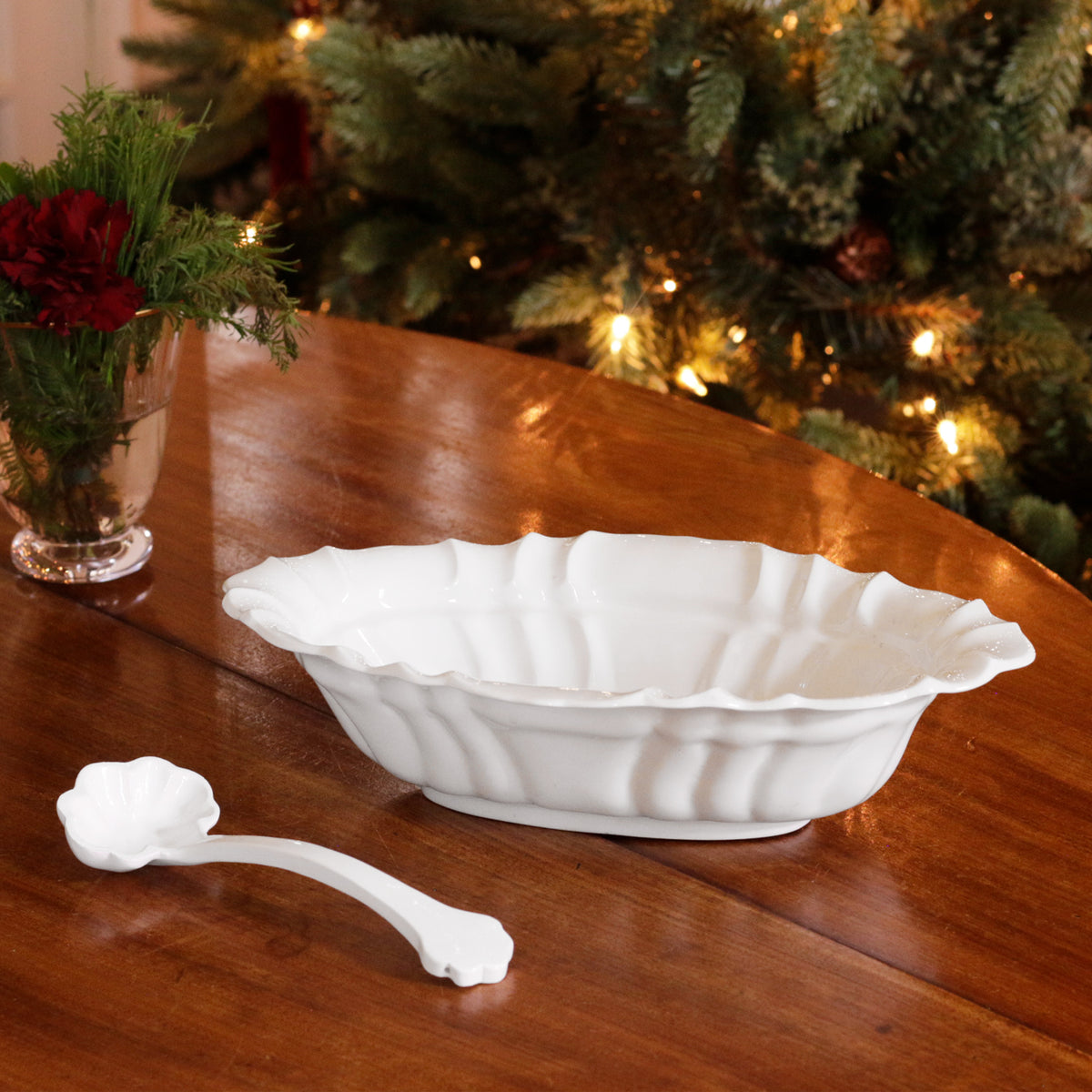 VIDA Tuscany Small Oval Bowl with spoon
