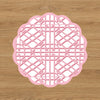 VIDA Floral and Trellis Reversible Placemats Set of 4 (Multi & Pink)