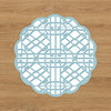VIDA Tropical and Trellis Reversible Placemats Set of 4 (Green & Blue)